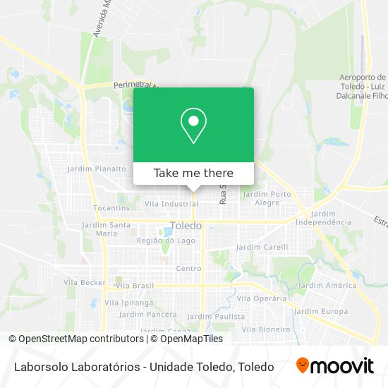 Mapa Laborsolo Laboratórios - Unidade Toledo