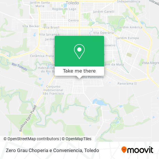 Mapa Zero Grau Choperia e Conveniencia