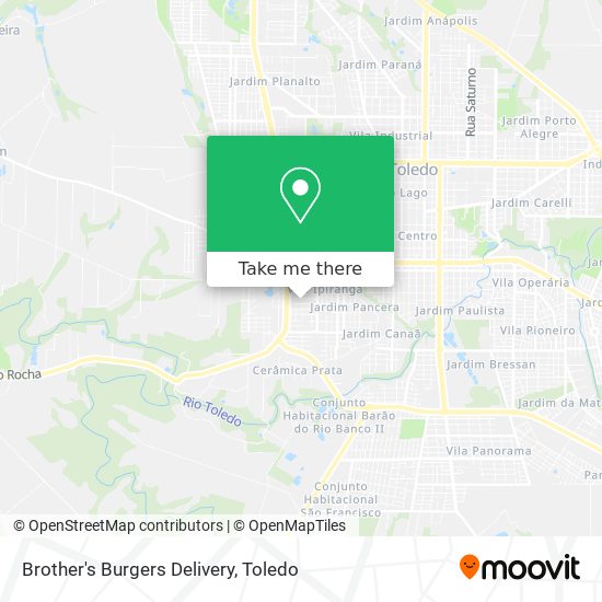 Brother's Burgers Delivery map