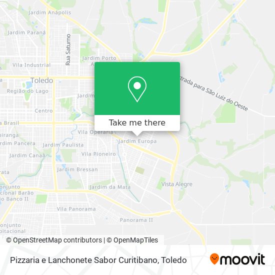 Mapa Pizzaria e Lanchonete Sabor Curitibano