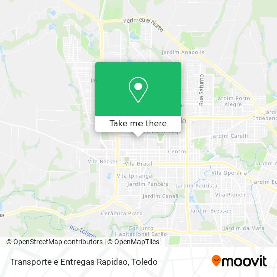 Transporte e Entregas Rapidao map