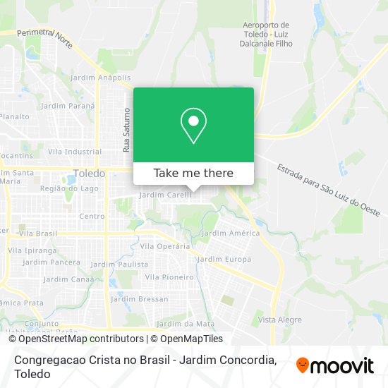 Congregacao Crista no Brasil - Jardim Concordia map