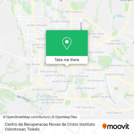 Centro de Recuperacao Novas de Cristo Instituto Odontosan map