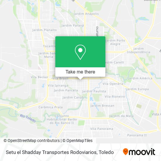 Mapa Setu el Shadday Transportes Rodoviarios