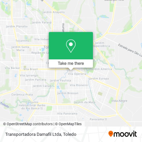 Transportadora Damafil Ltda map