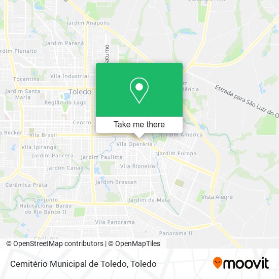 Cemitério Municipal de Toledo map