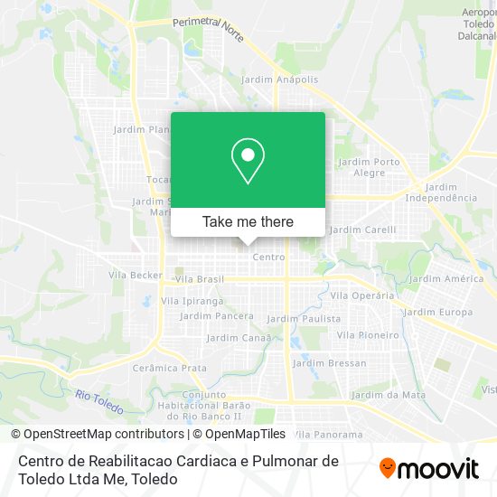 Centro de Reabilitacao Cardiaca e Pulmonar de Toledo Ltda Me map