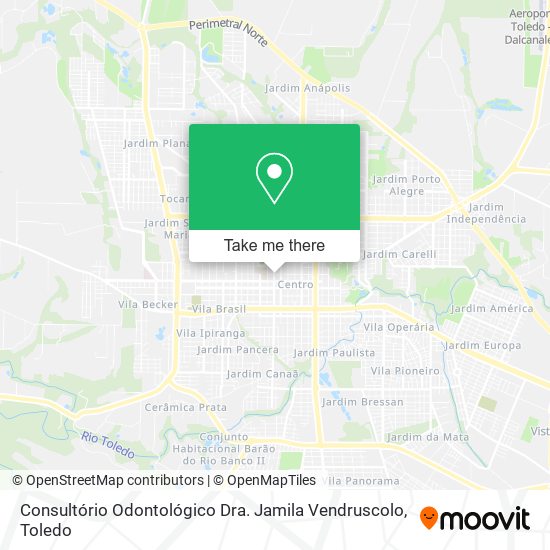 Mapa Consultório Odontológico Dra. Jamila Vendruscolo