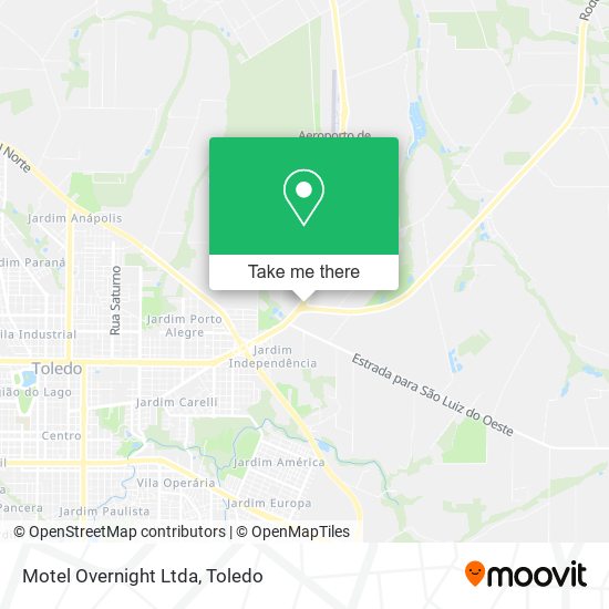 Mapa Motel Overnight Ltda