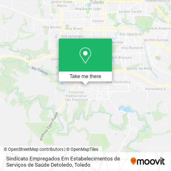 Mapa Sindicato Empregados Em Estabelecimentos de Serviços de Saúde Detoledo