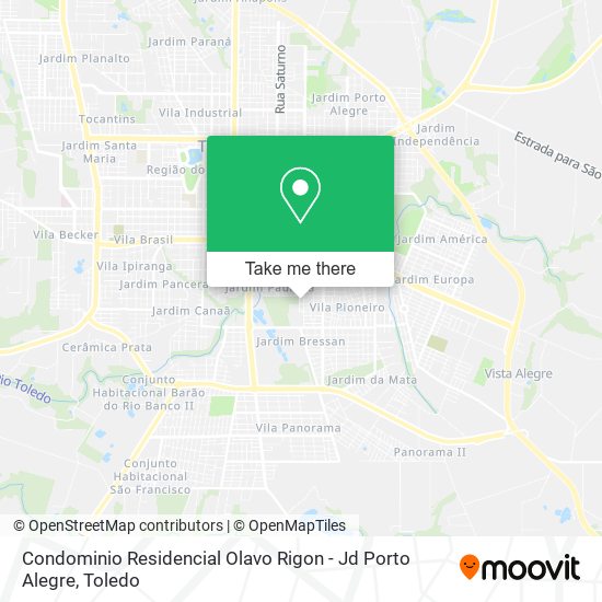 Mapa Condominio Residencial Olavo Rigon - Jd Porto Alegre