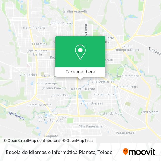 Mapa Escola de Idiomas e Informática Planeta