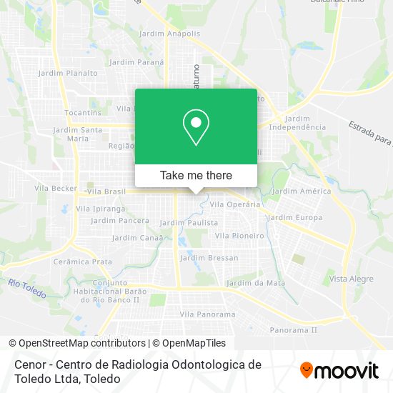 Mapa Cenor - Centro de Radiologia Odontologica de Toledo Ltda