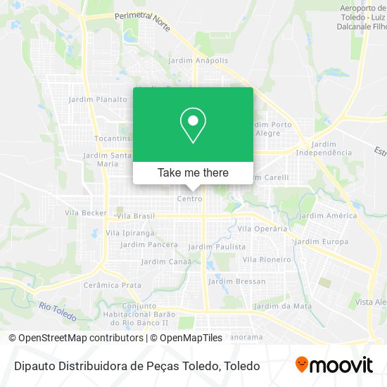 Mapa Dipauto Distribuidora de Peças Toledo