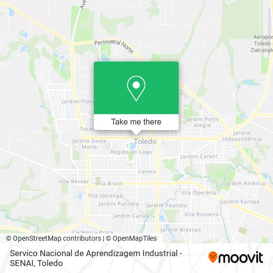 Mapa Servico Nacional de Aprendizagem Industrial - SENAI