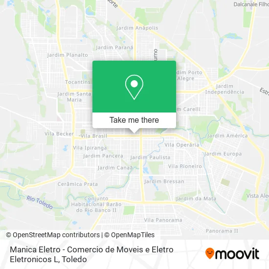 Manica Eletro - Comercio de Moveis e Eletro Eletronicos L map