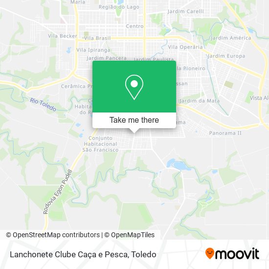 Lanchonete Clube Caça e Pesca map