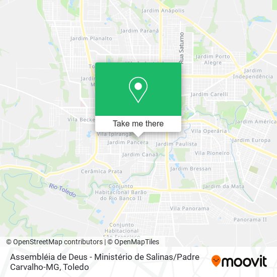 Mapa Assembléia de Deus - Ministério de Salinas / Padre Carvalho-MG