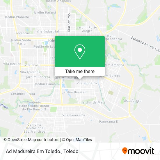 Mapa Ad Madureira Em Toledo.