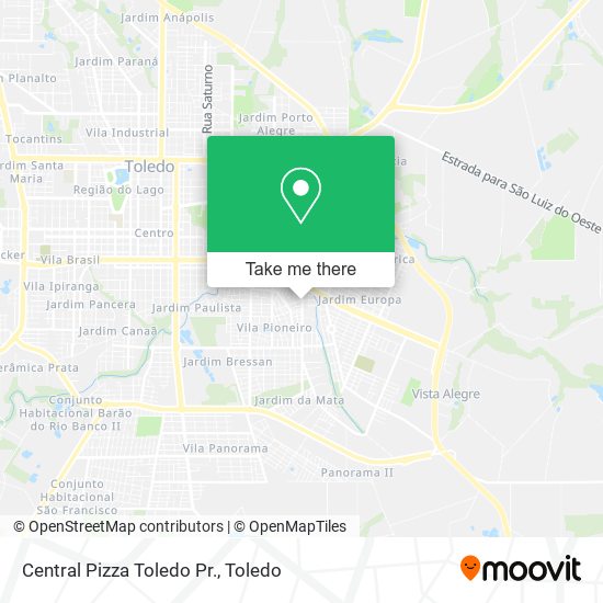 Central Pizza Toledo Pr. map
