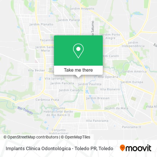 Mapa Implants Clínica Odontológica - Toledo PR