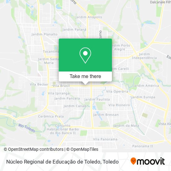 Núcleo Regional de Educação de Toledo map