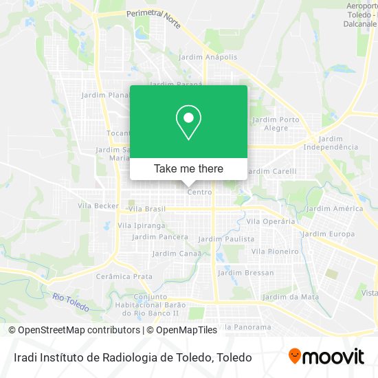 Mapa Iradi Instítuto de Radiologia de Toledo
