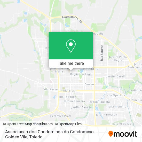 Mapa Associacao dos Condominos do Condominio Golden Vile