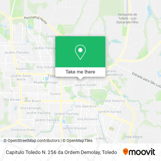 Capitulo Toledo N. 256 da Ordem Demolay map