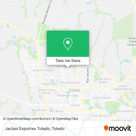 Jaclani Esportes Toledo map