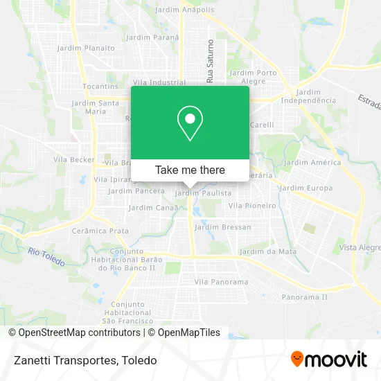 Zanetti Transportes map