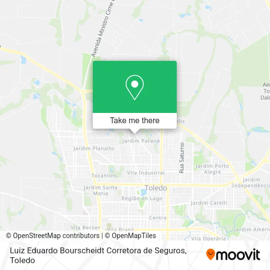 Mapa Luiz Eduardo Bourscheidt Corretora de Seguros