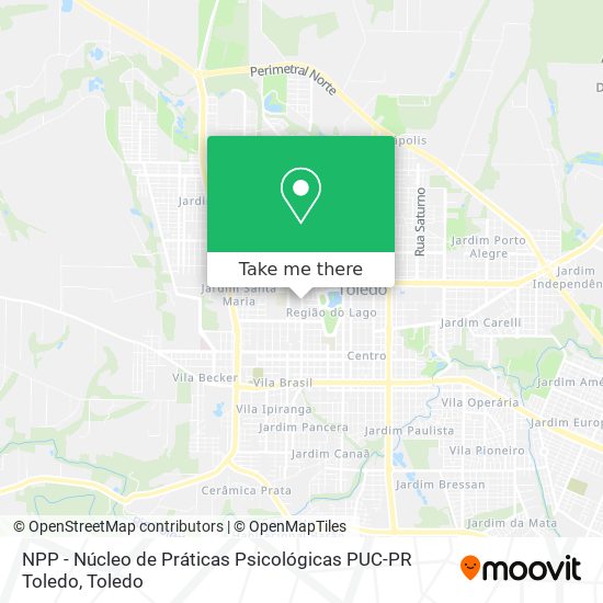NPP - Núcleo de Práticas Psicológicas PUC-PR Toledo map