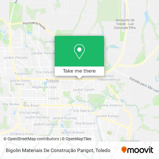 Bigolin Materiais De Construção Parigot map