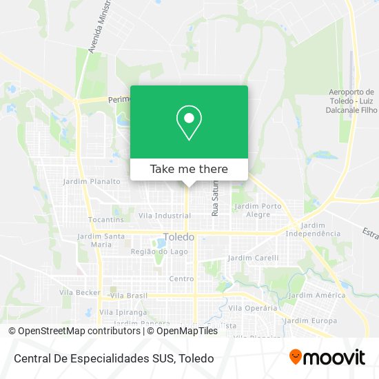 Central De Especialidades SUS map