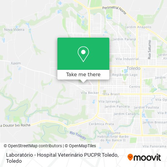 Laboratório - Hospital Veterinário PUCPR Toledo map
