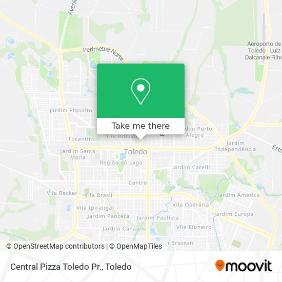 Central Pizza Toledo Pr. map