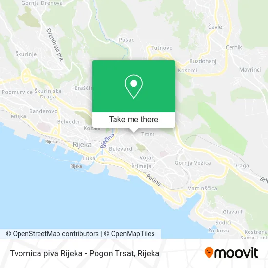 Tvornica piva Rijeka - Pogon Trsat map