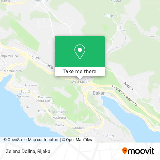 Zelena Dolina map
