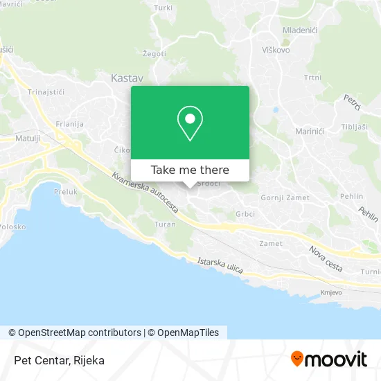 Pet Centar map