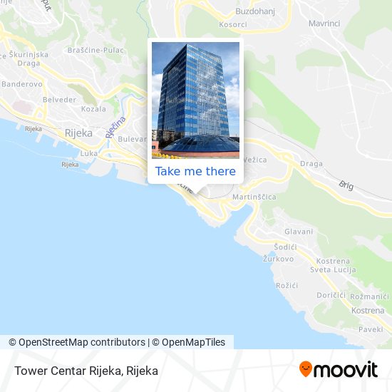 Tower Centar Rijeka map