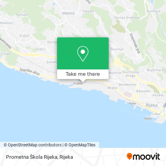 Prometna Škola Rijeka map