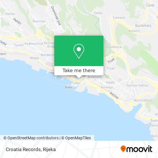 Croatia Records map