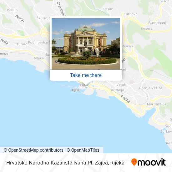 Hrvatsko Narodno Kazaliste Ivana Pl. Zajca map