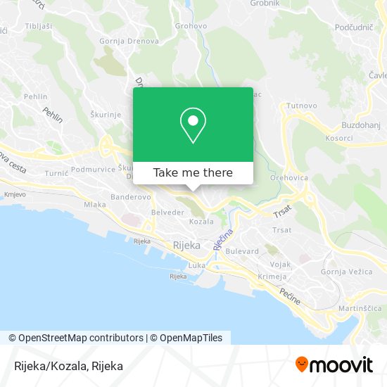 Rijeka/Kozala map