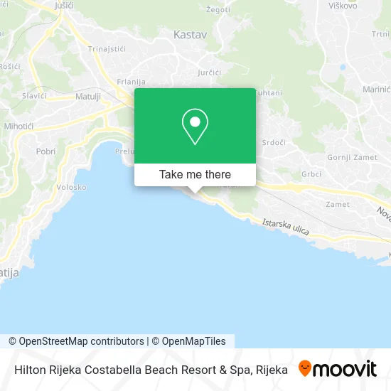 Hilton Rijeka Costabella Beach Resort & Spa map