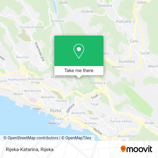 Rijeka-Katarina map
