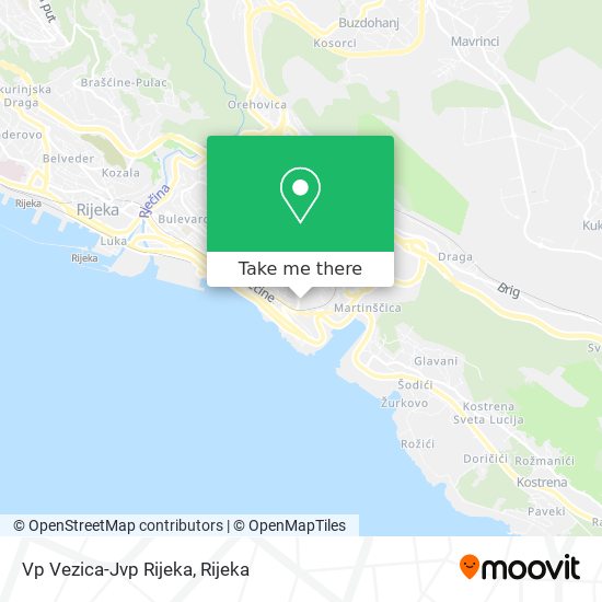 Vp Vezica-Jvp Rijeka map