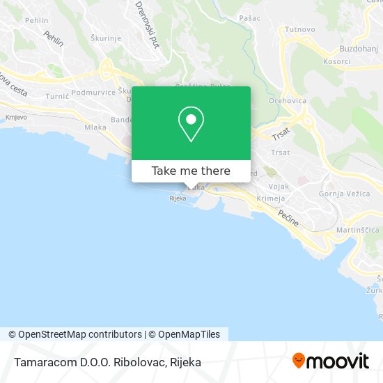 Tamaracom D.O.O. Ribolovac map