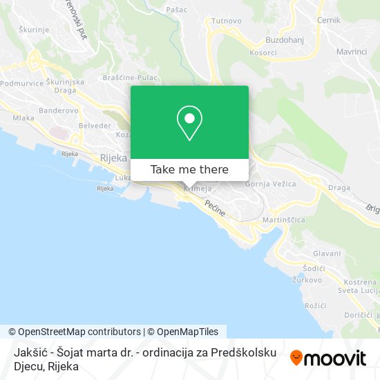 Jakšić - Šojat marta dr. - ordinacija za Predškolsku Djecu map